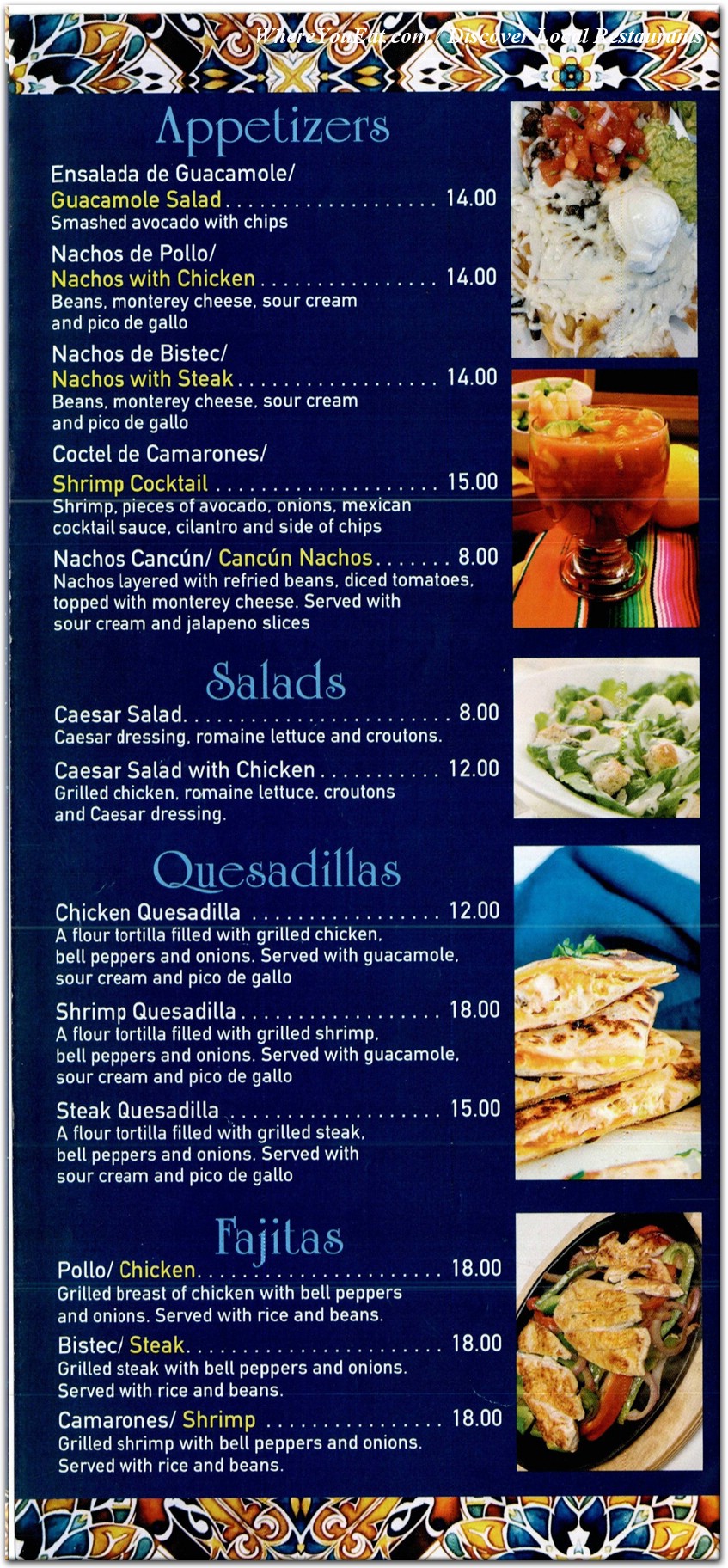 menu image