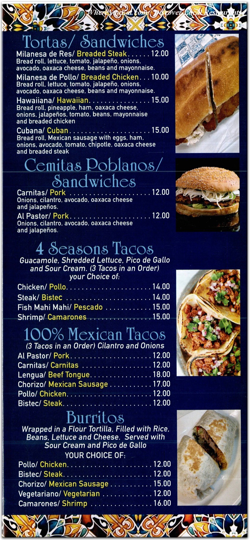 menu image