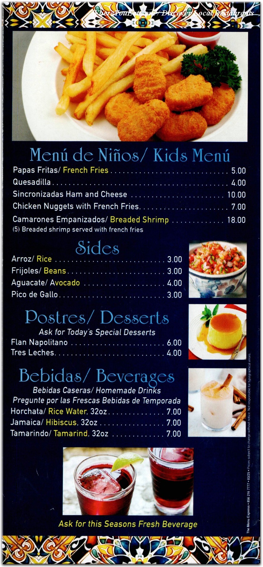 menu image
