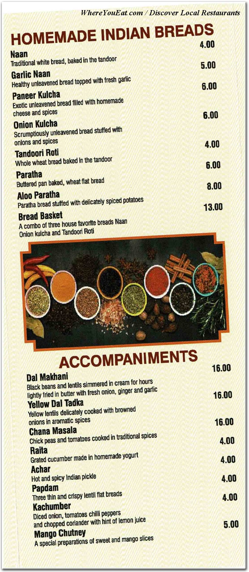 menu image