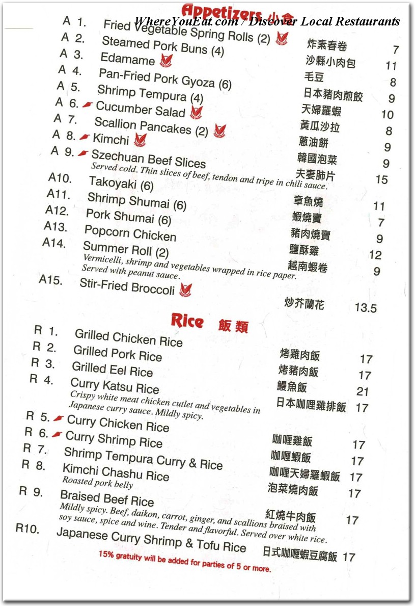 menu image