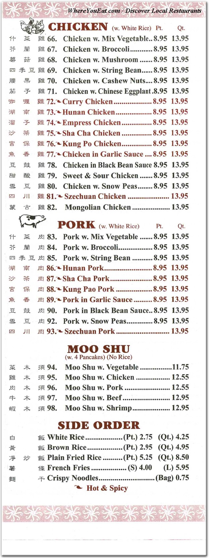 menu image