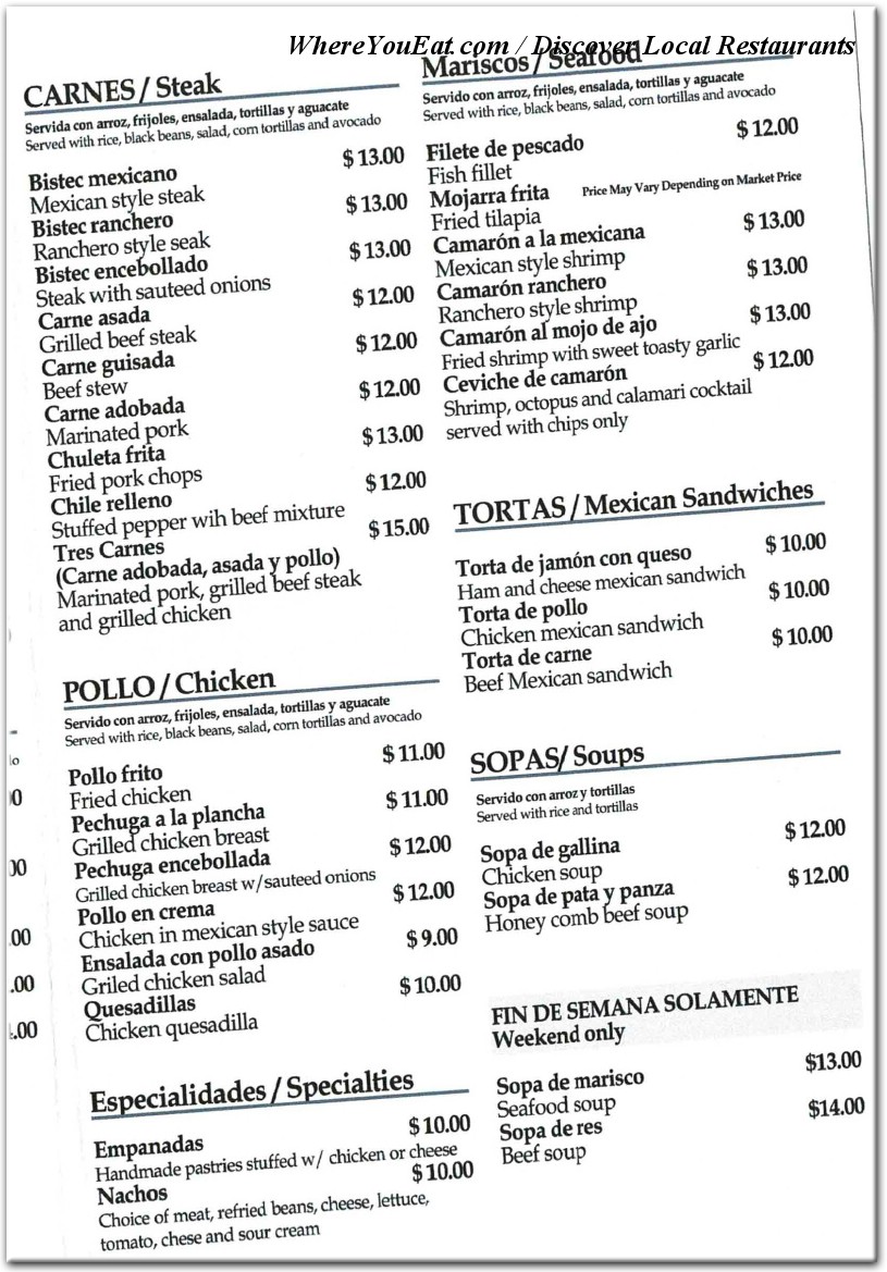 menu image