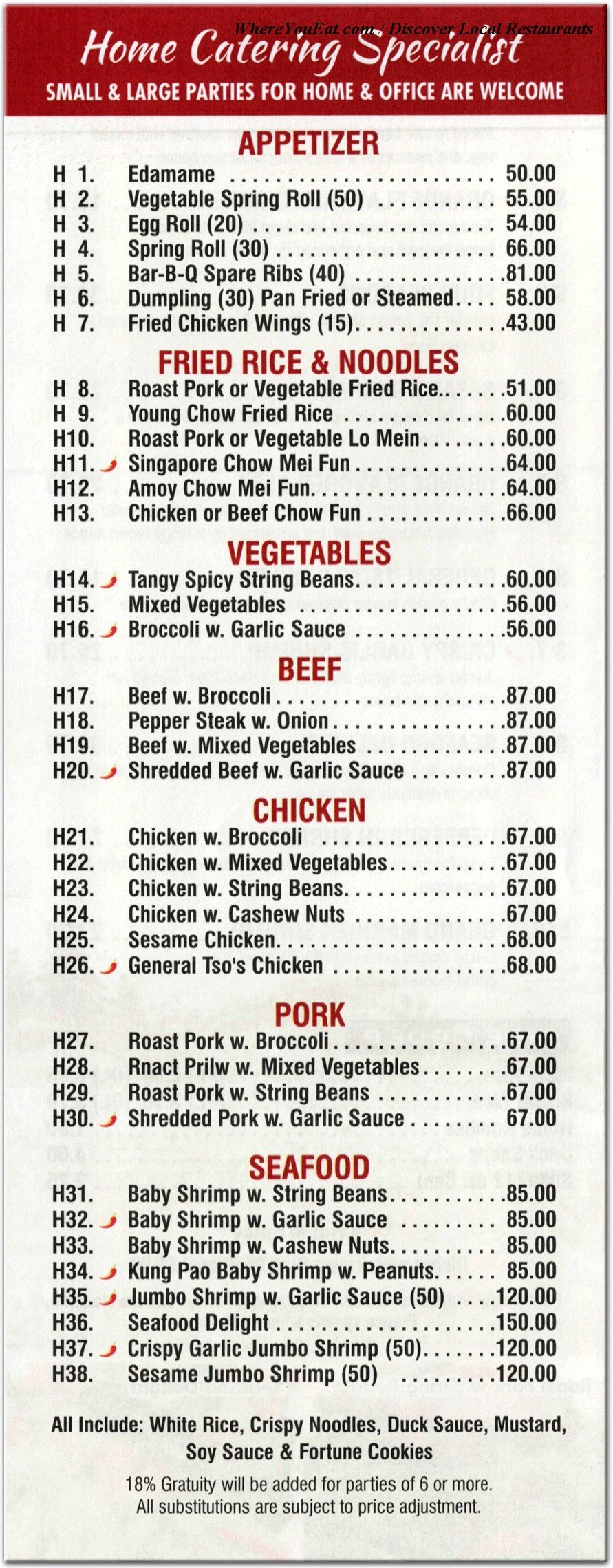 menu image