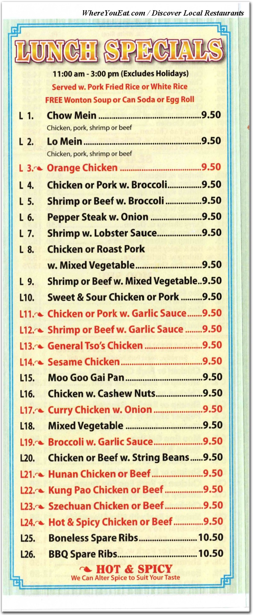 menu image