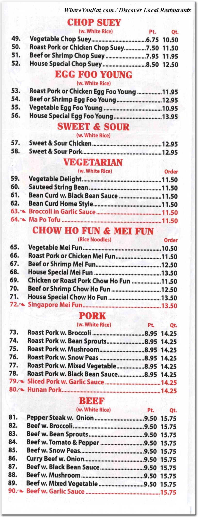 menu image