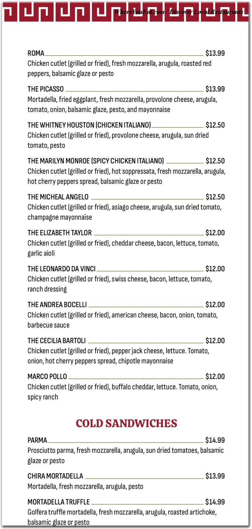 menu image