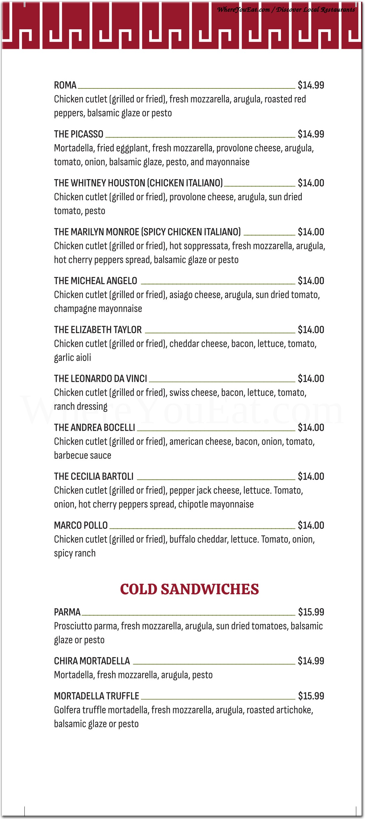 menu image