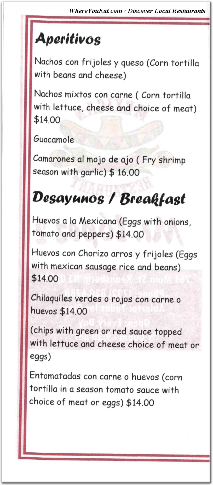 menu image