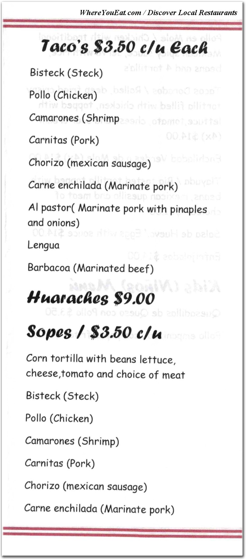 menu image