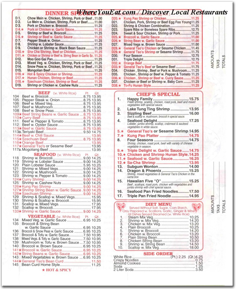 menu image