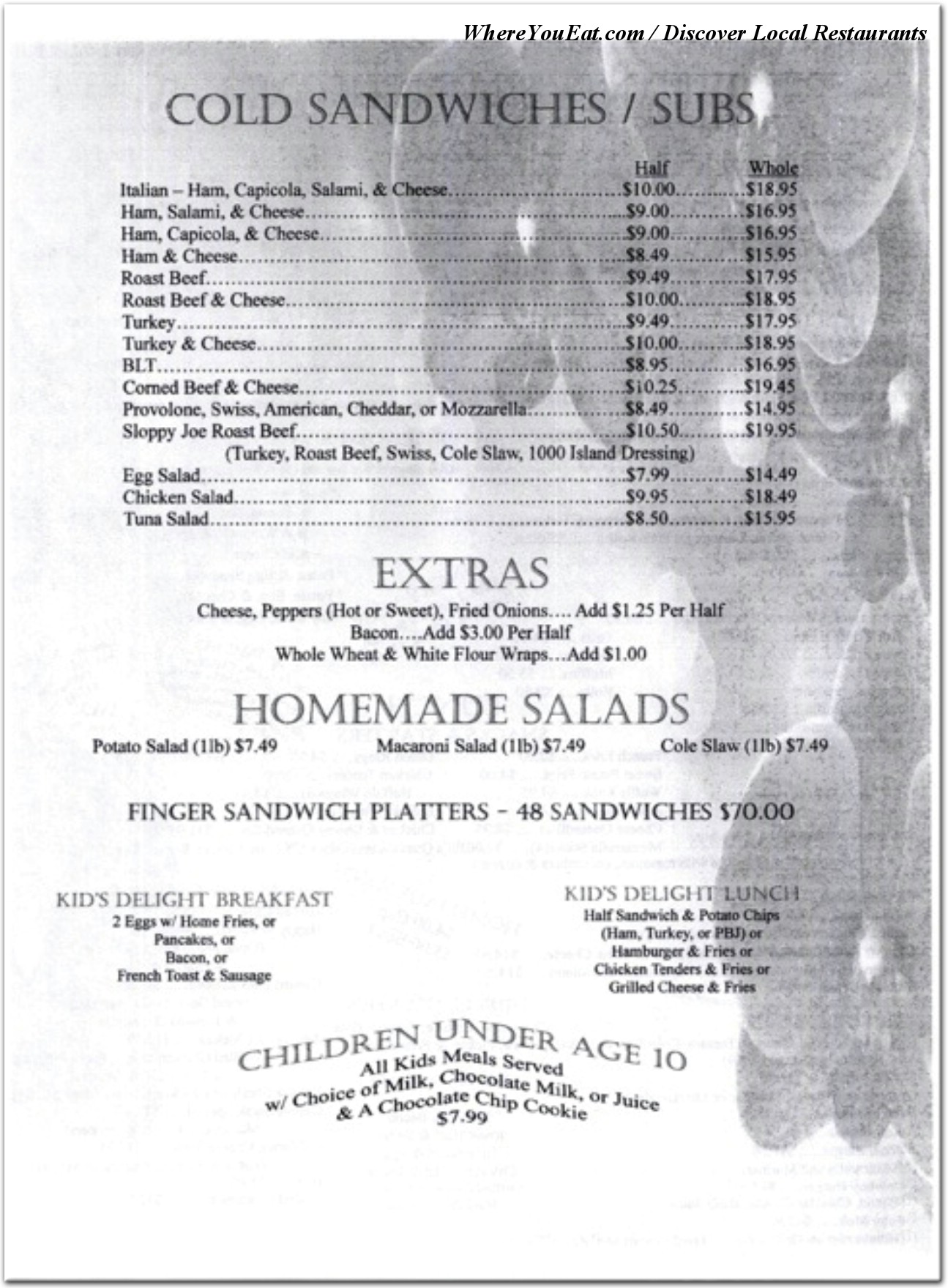 menu image