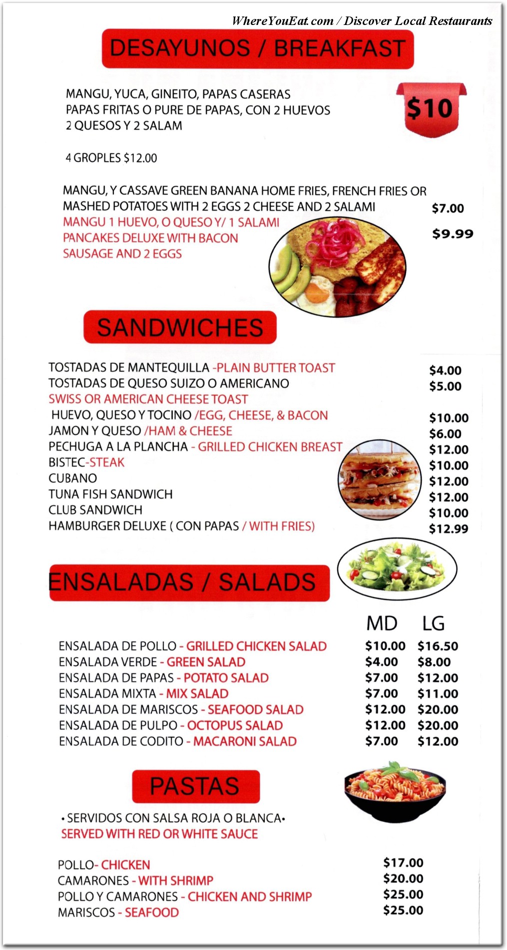 menu image