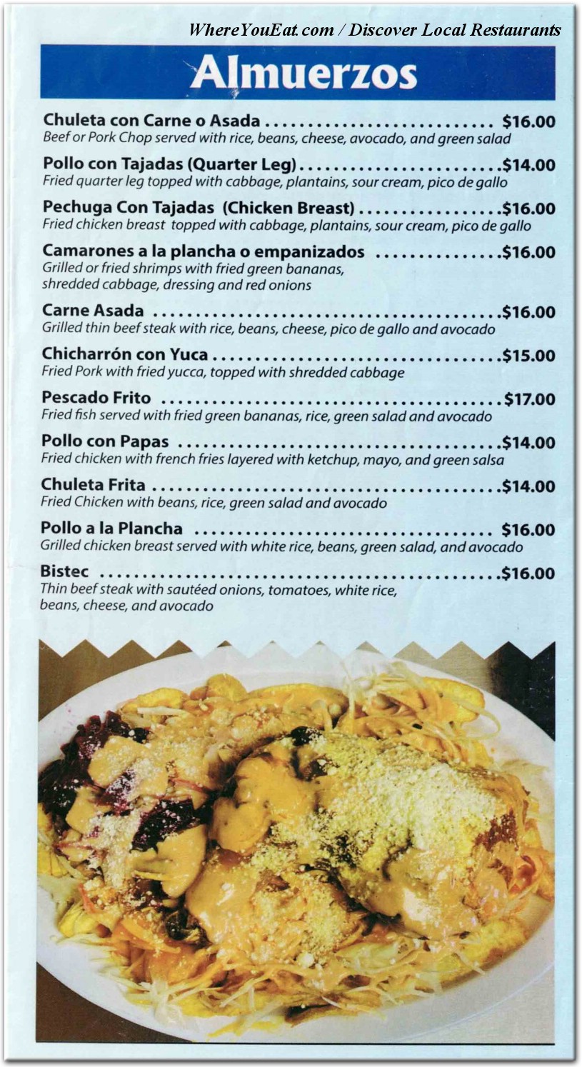 menu image