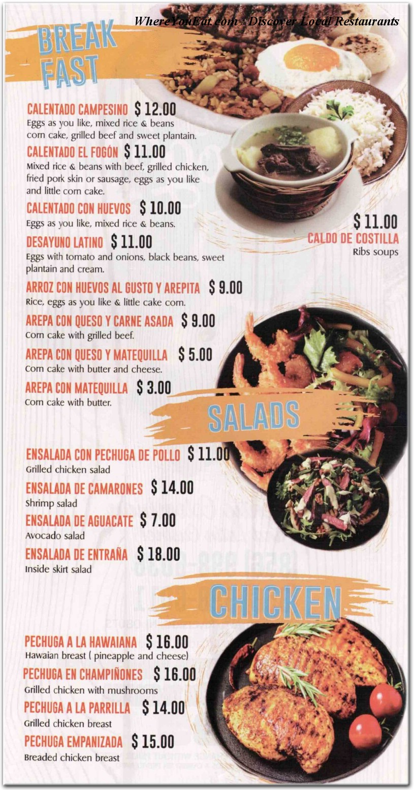 menu image