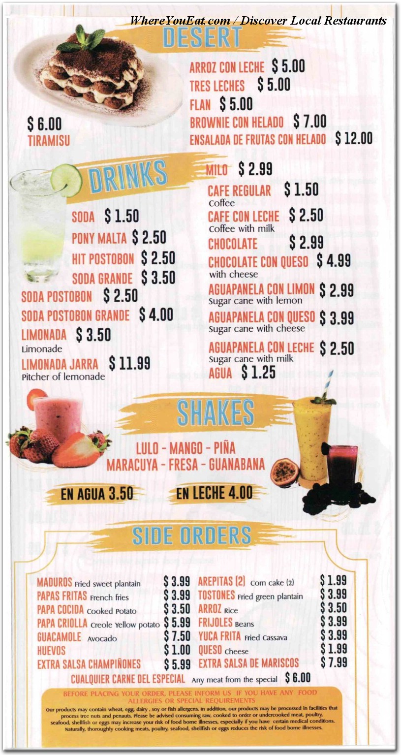 menu image