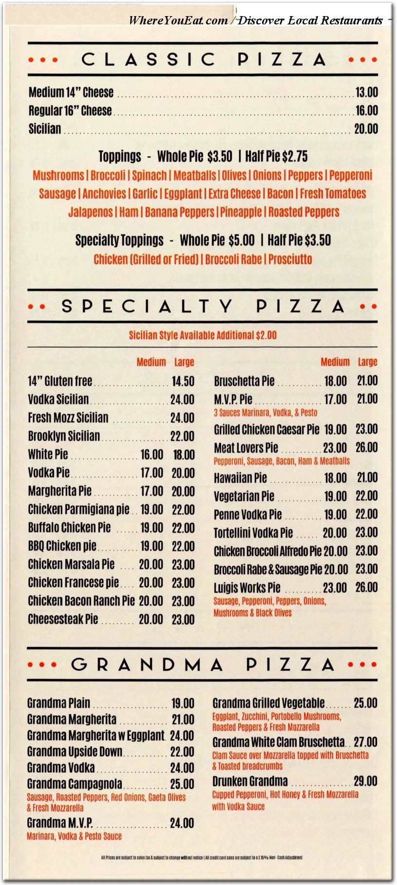 menu image