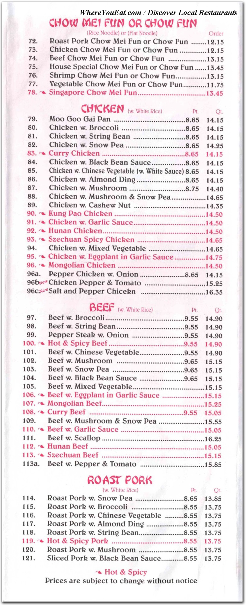 menu image