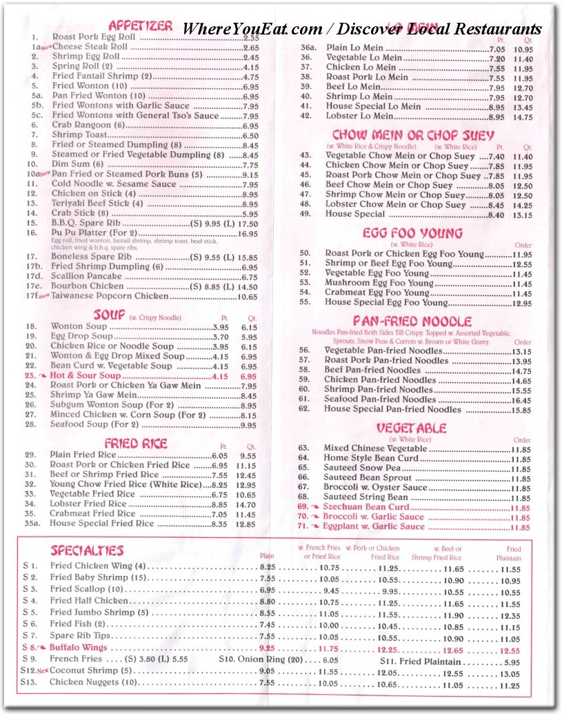 menu image