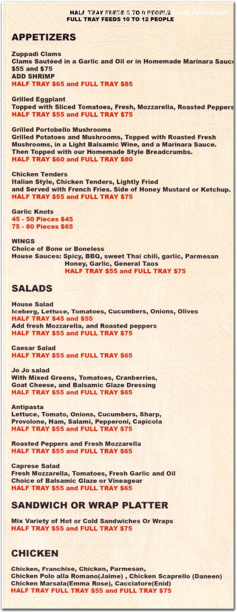 menu image