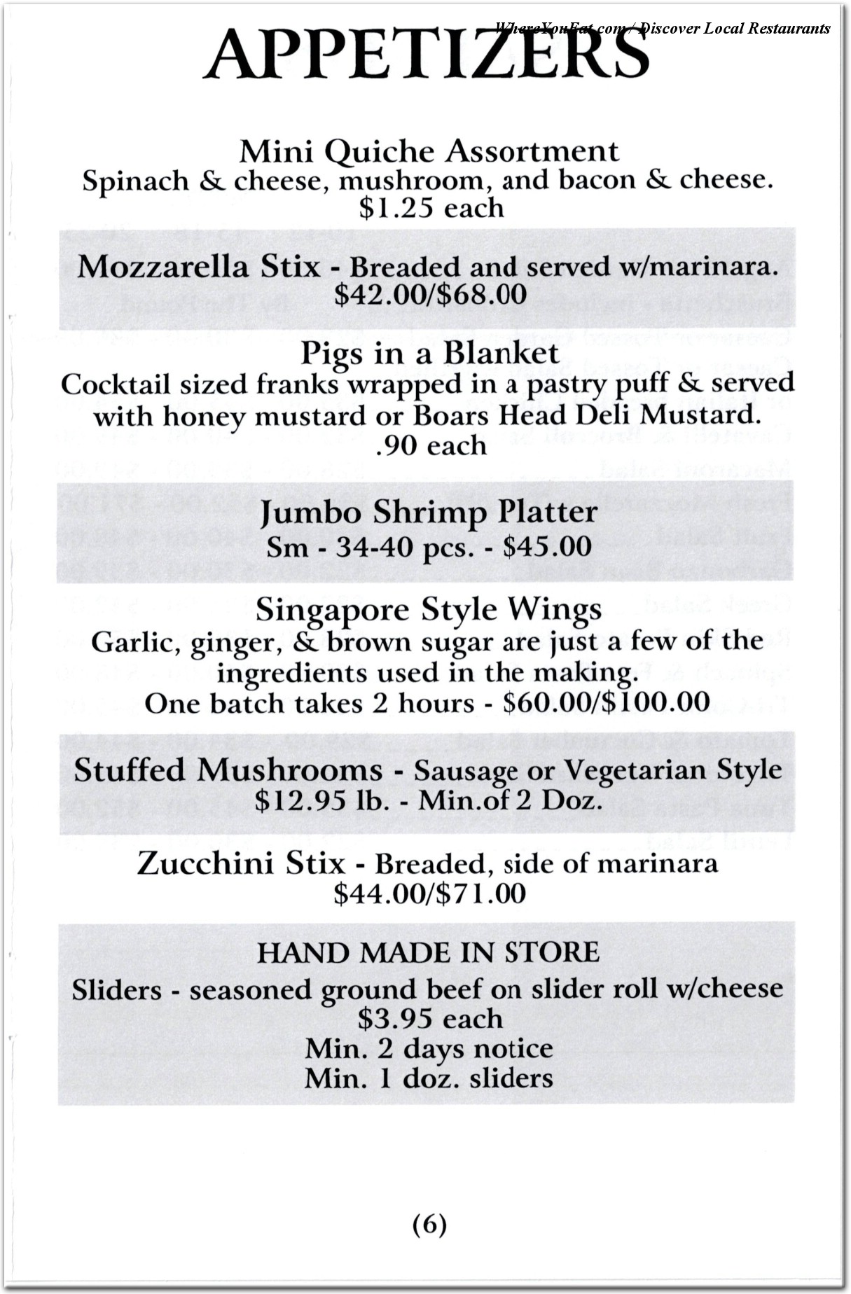 menu image
