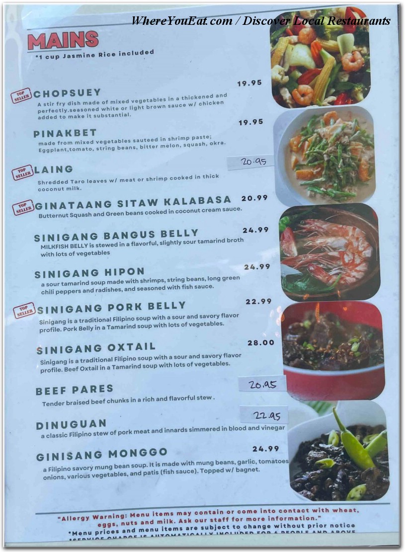 menu image