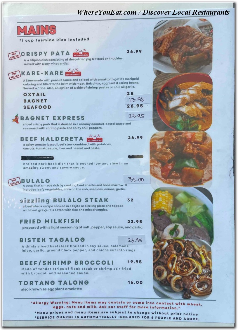 menu image