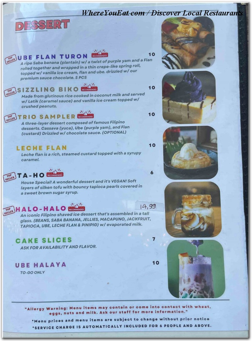 menu image