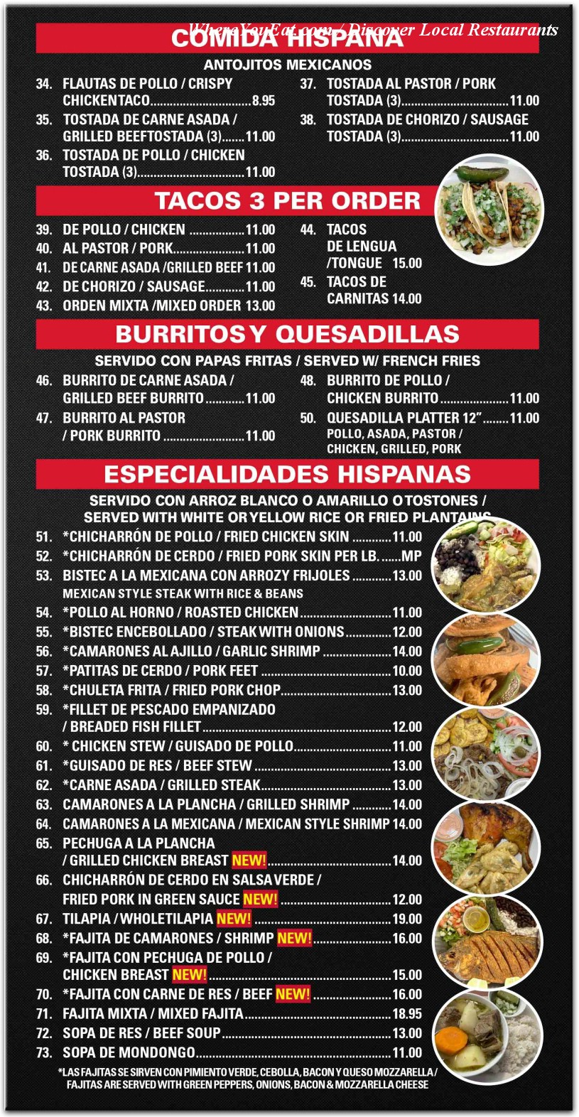 menu image