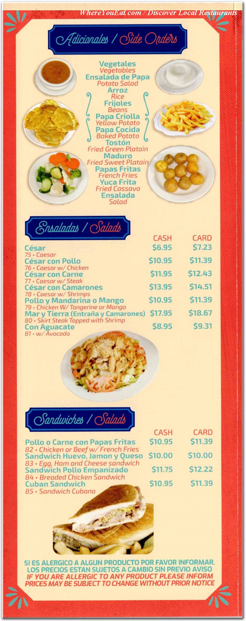 menu image