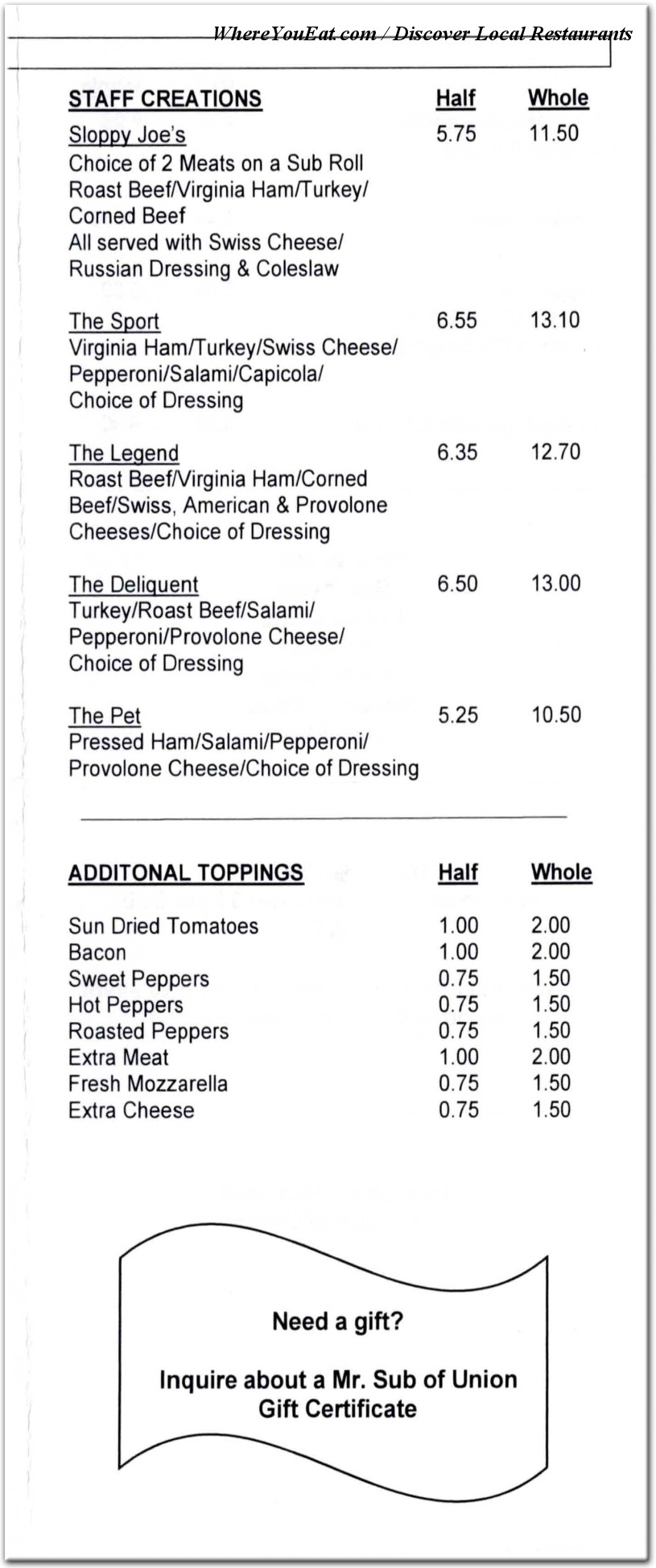 menu image