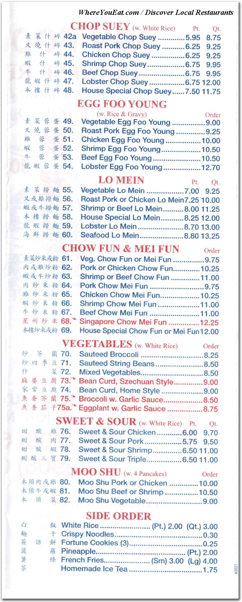 menu image