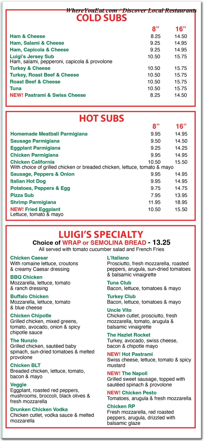 menu image