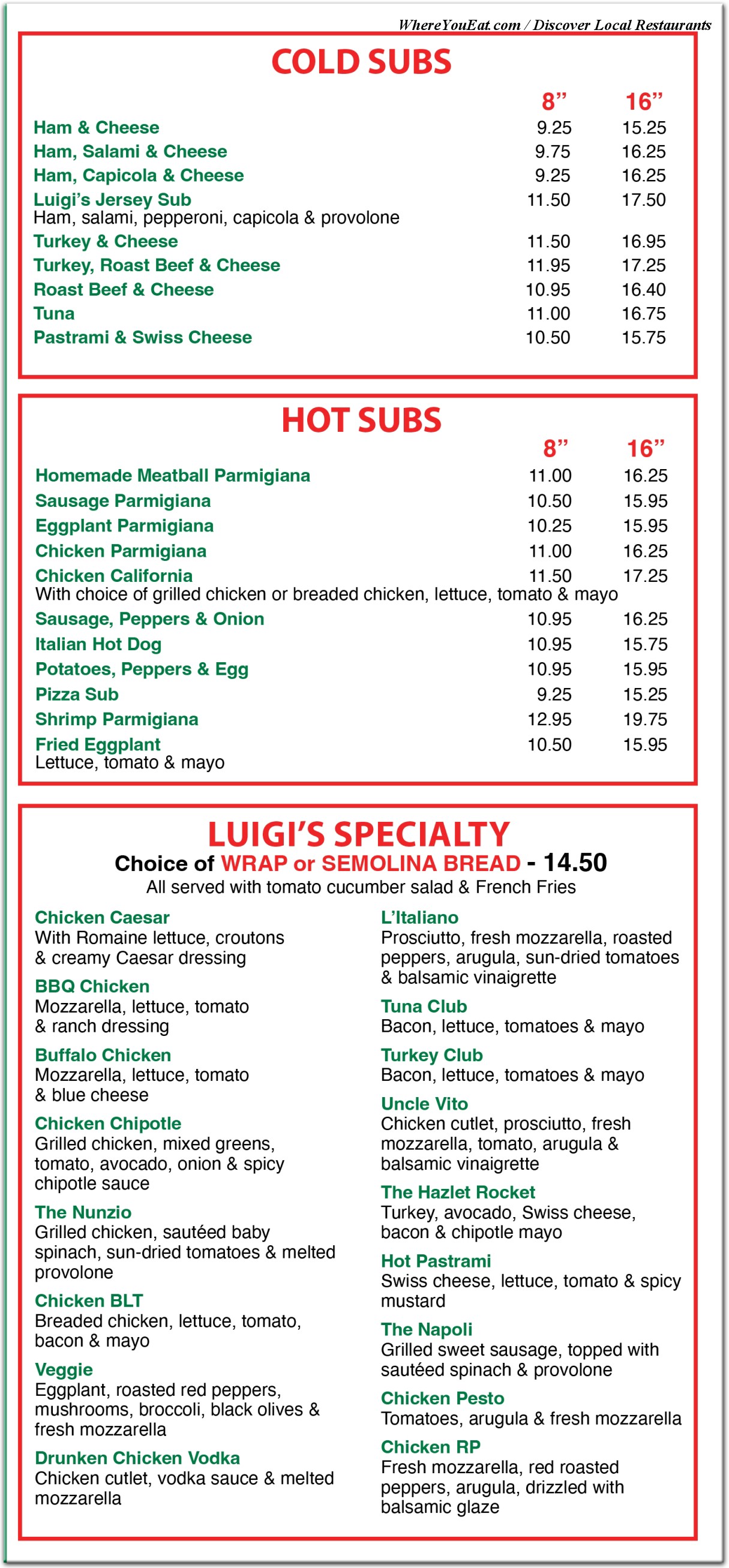 menu image