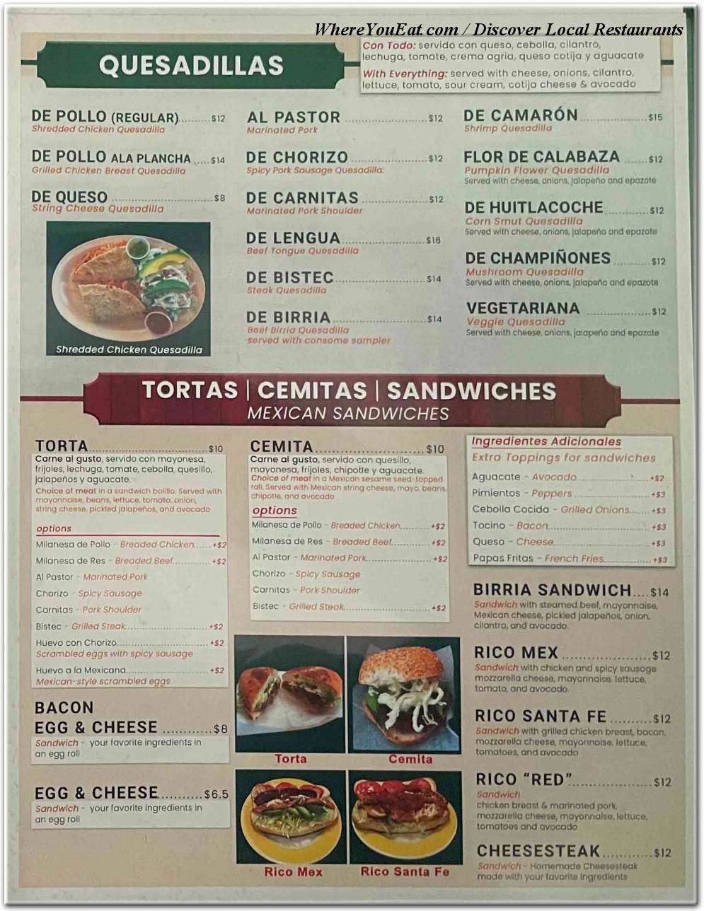 menu image