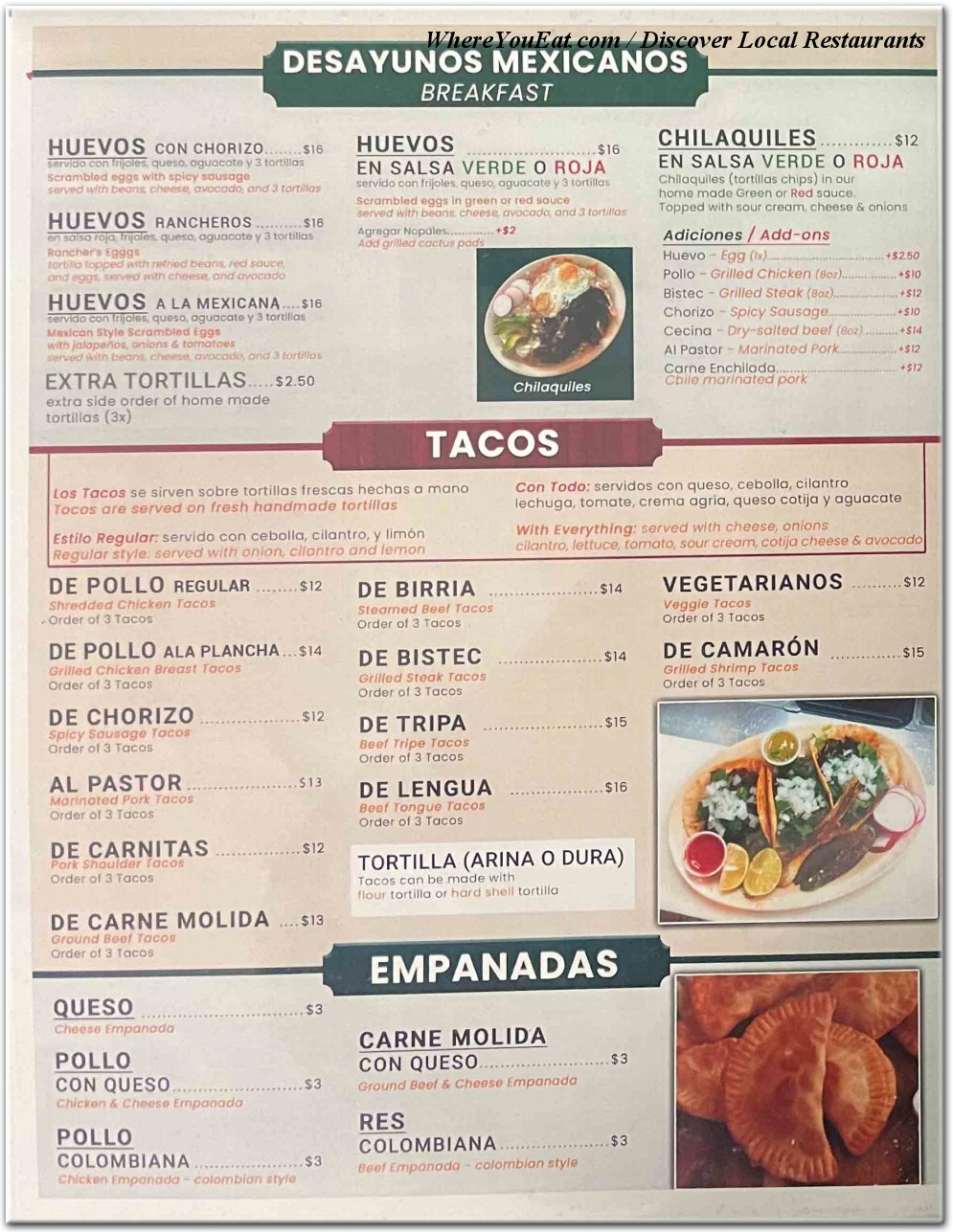 menu image