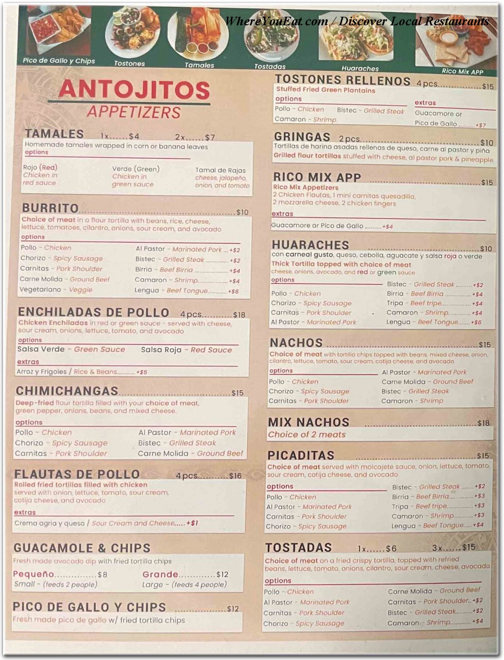 menu image