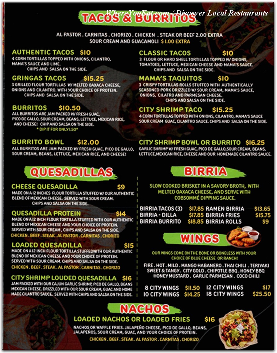 menu image