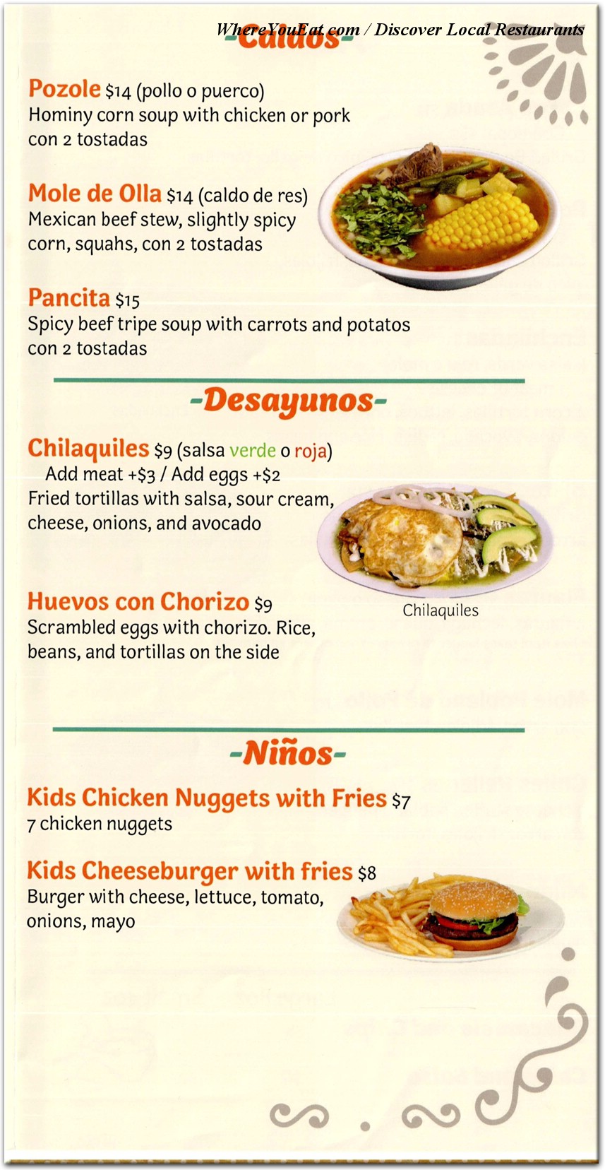 menu image