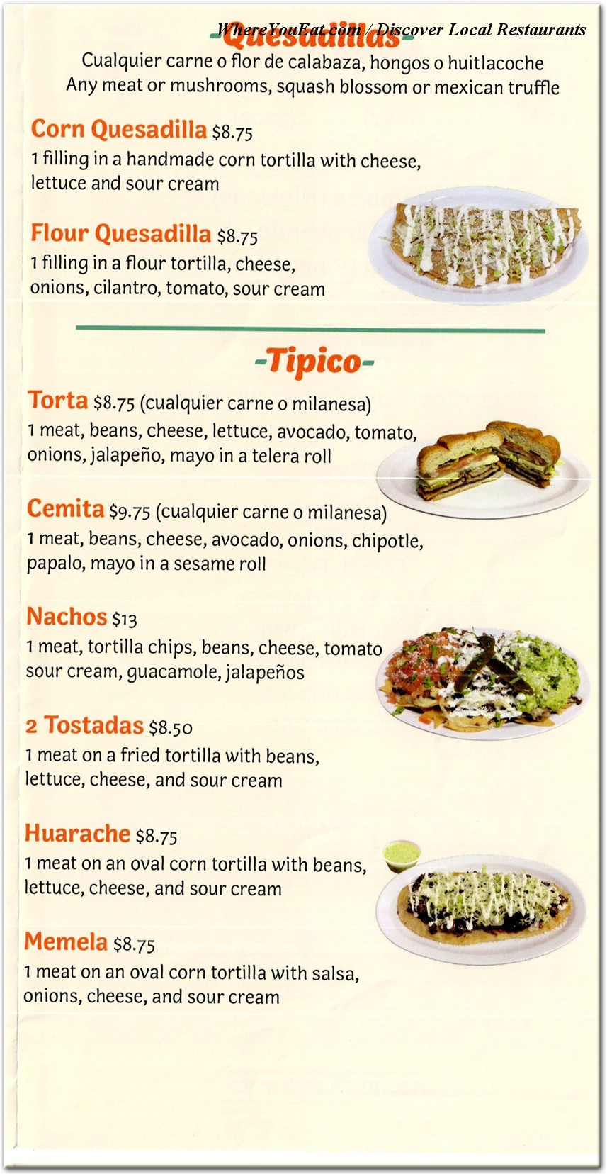 menu image