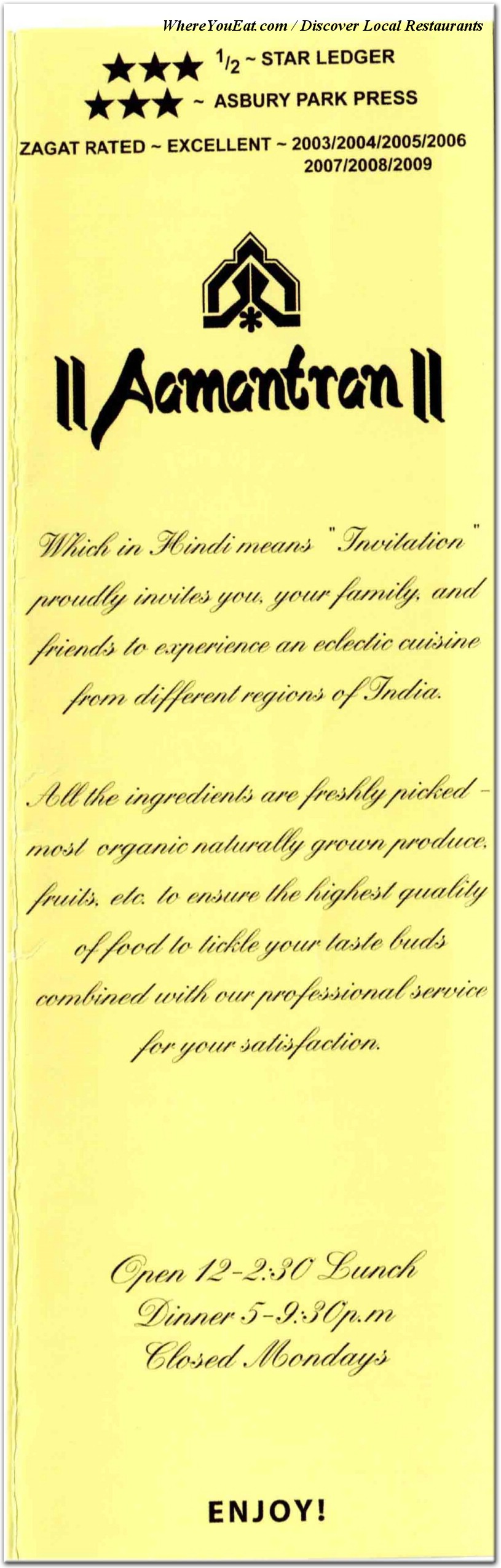 menu image