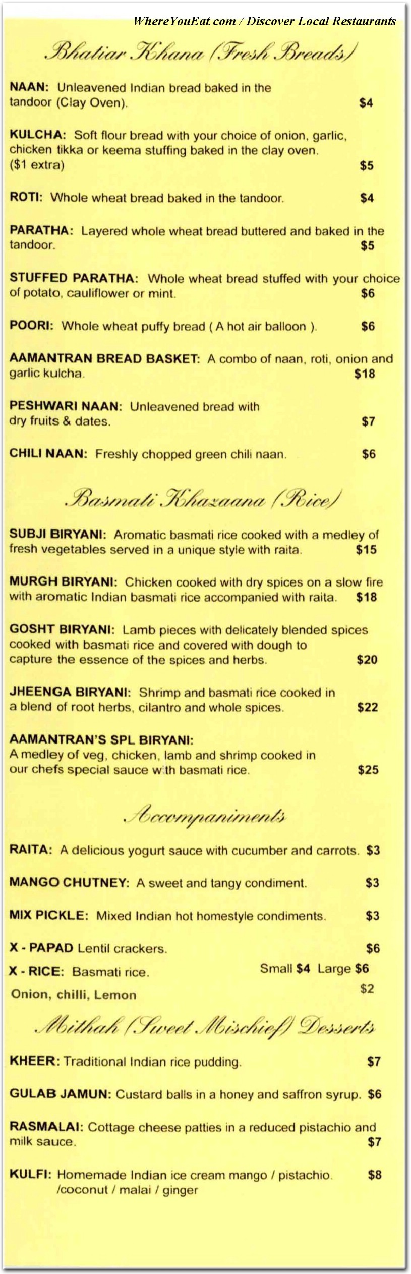 menu image