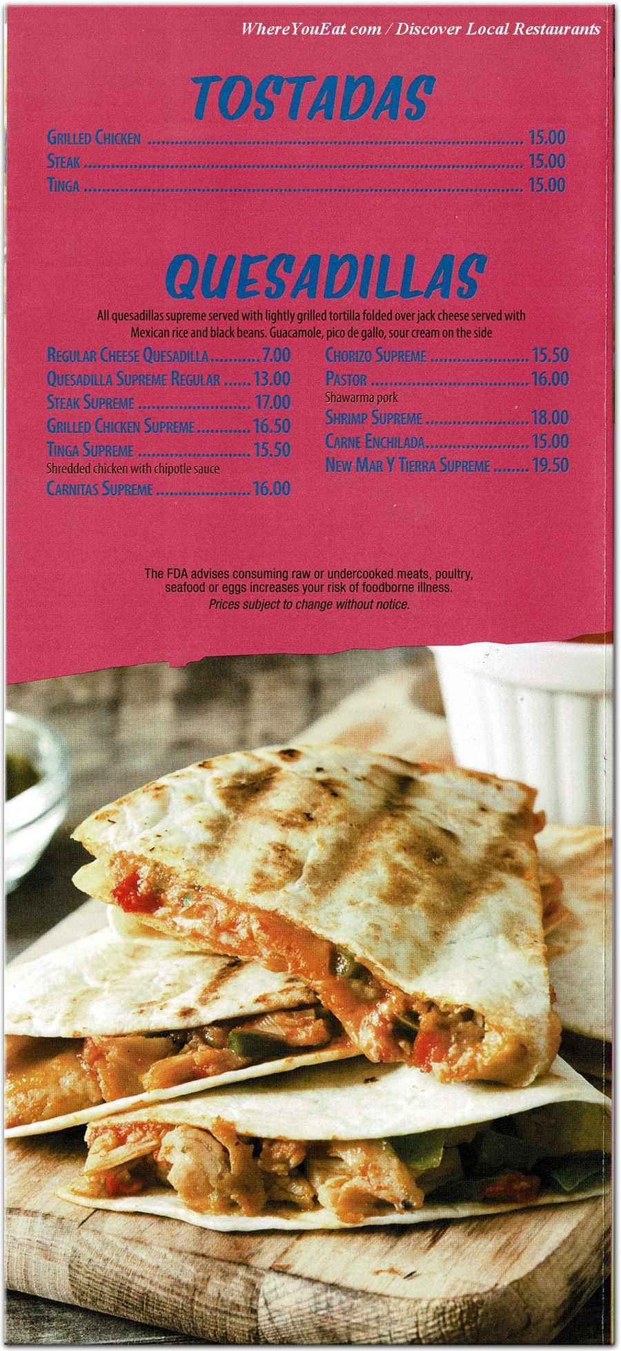 menu image