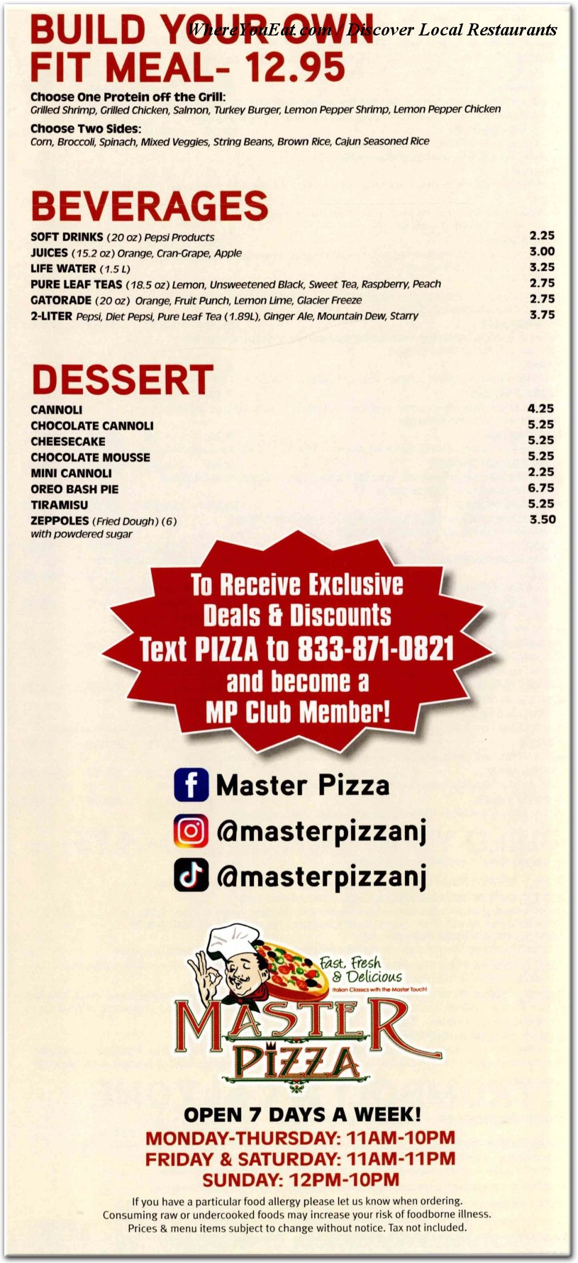 menu image