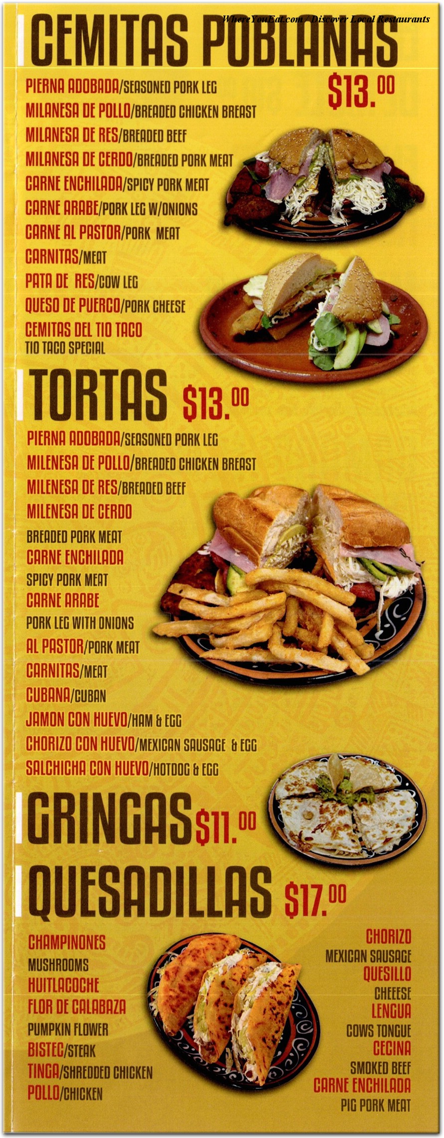 menu image