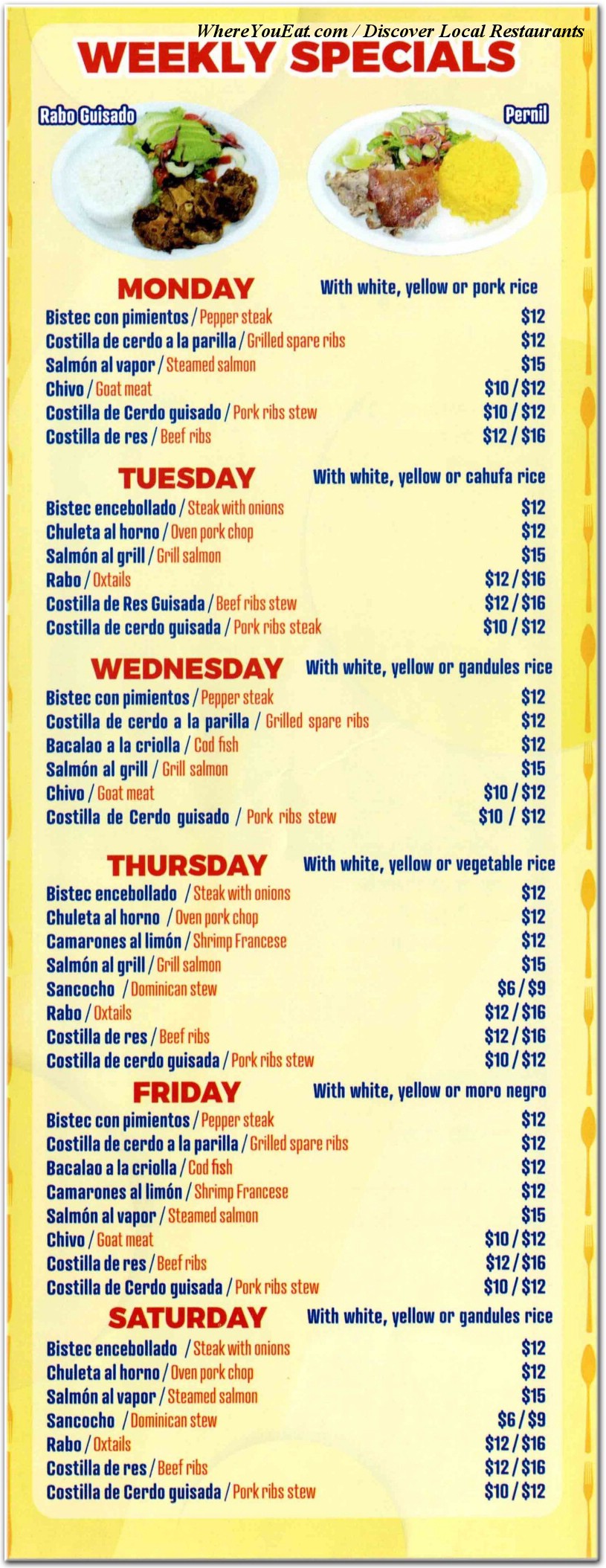 menu image