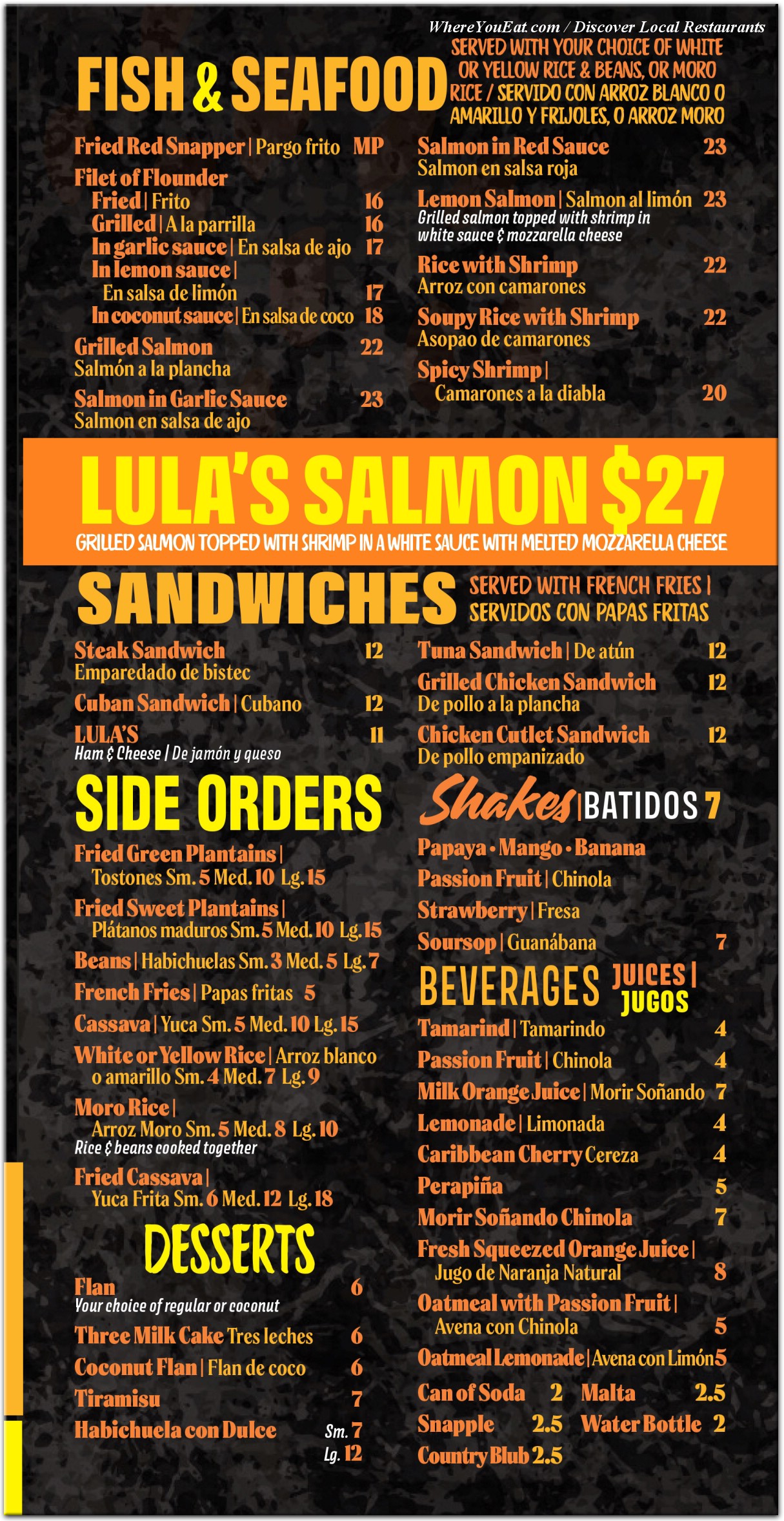 menu image