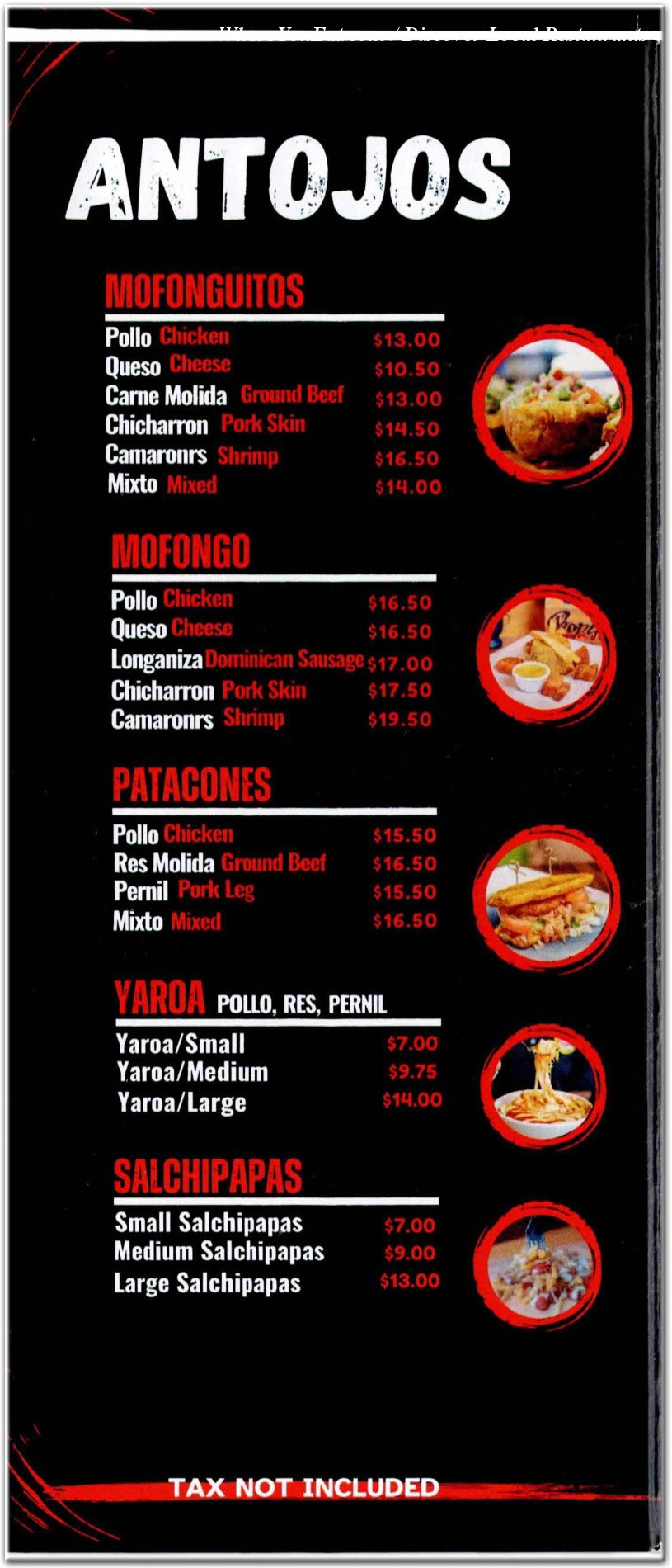 menu image