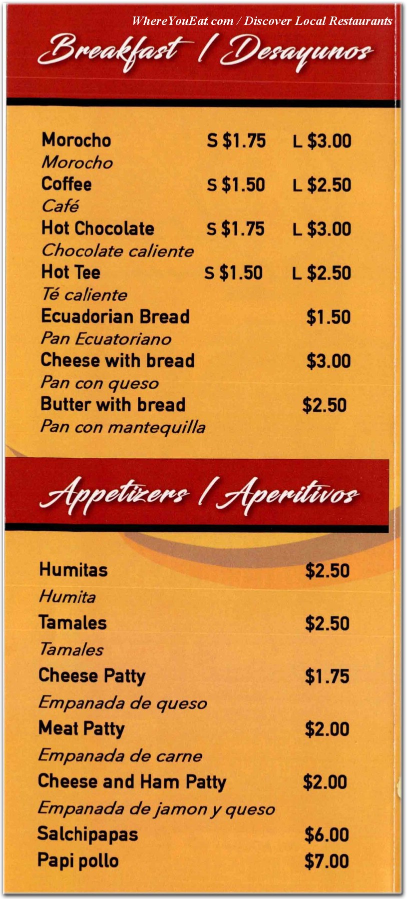 menu image