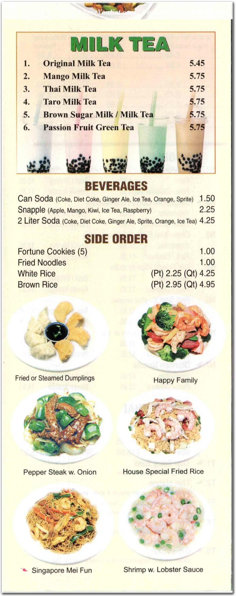 menu image